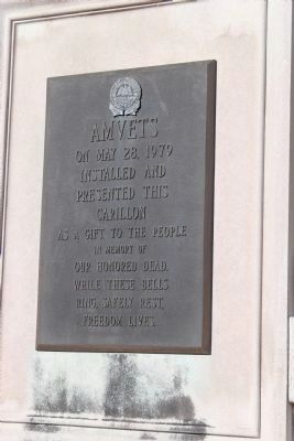 Carillon Plaque. Click for full size. Carillon Plaque image. Click for full size.