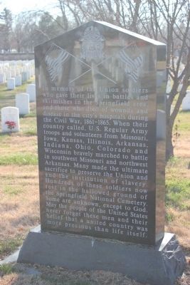 In Memory of Union Soldier (front) image. Click for full size.