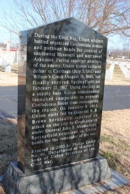 In Memory of Union Soldier (back). Click for full size. In Memory of Union Soldier (back) image. Click for full size.