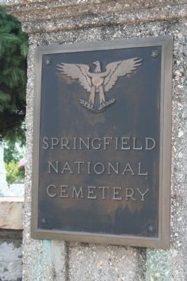 Springfield National Cemetery sign. Click for full size. Springfield National Cemetery sign image. Click for full size.