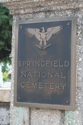 Springfield National Cemetery sign image. Click for full size.