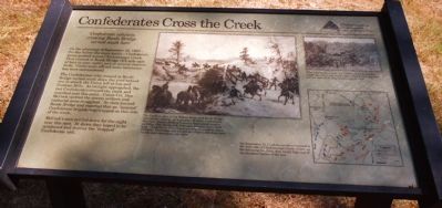 Confederates Cross the Creek Marker. Click for full size. Confederates Cross the Creek Marker image. Click for full size.
