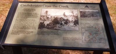 Confederates Cross the Creek Marker image. Click for full size.