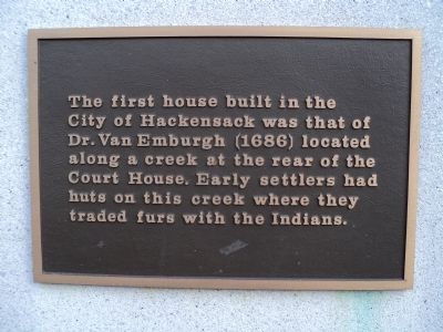 First House in Hackensack Marker image. Click for full size.