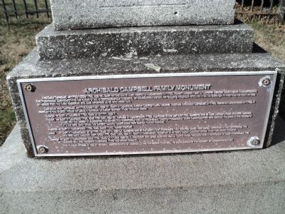 Archibald Campbell Family Monument Marker image. Click for full size.