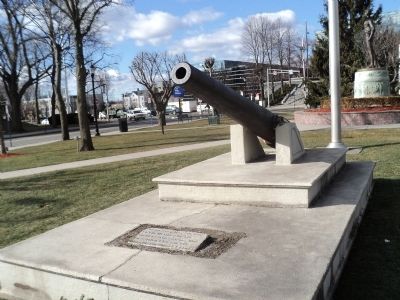 Hackensack Soldier and Sailor Memorial Marker. Click for full size. Hackensack Soldier and Sailor Memorial Marker image. Click for full size.