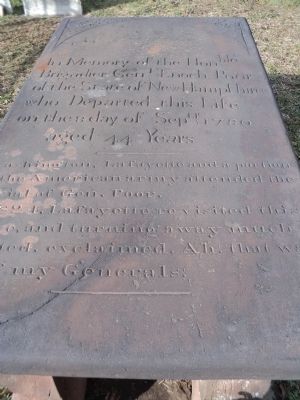 Grave of Gen. Enoch Poor Marker image. Click for full size.