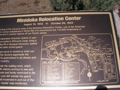 Minidoka Relocation Center Marker image. Click for full size.