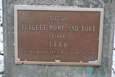 Site of Burgett Home and Fort Marker image. Click for full size.