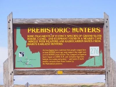 Prehistoric Hunters Marker. Click for full size. Prehistoric Hunters Marker image. Click for full size.