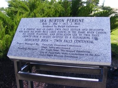 Ira Burton Perrine Memorial Marker image. Click for full size.
