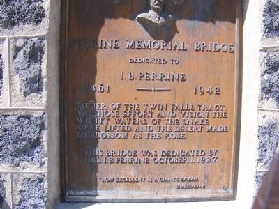 Perrine Memorial Bridge Dedication - Upper Marker image. Click for full size.