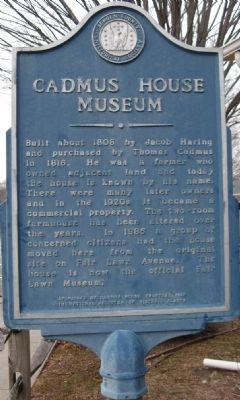 Cadmus House Museum Marker. Click for full size. Cadmus House Museum Marker image. Click for full size.