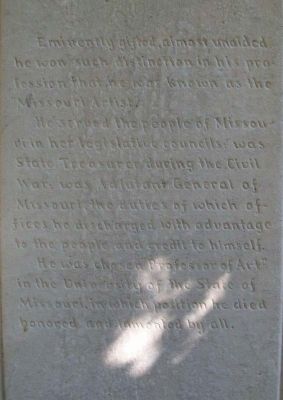 George Caleb Bingham Marker Text. Click for full size. George Caleb Bingham Marker Text image. Click for full size.