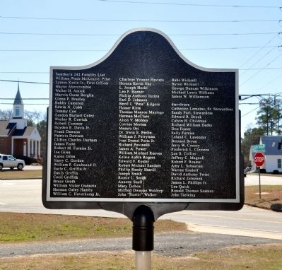 Worst Aircraft Disaster in Georgia History Marker. Click for full size. Worst Aircraft Disaster in Georgia History Marker image. Click for full size.