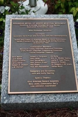 Arkansas Medal of Honor Memorial Monument. Click for full size. Arkansas Medal of Honor Memorial Monument image. Click for full size.