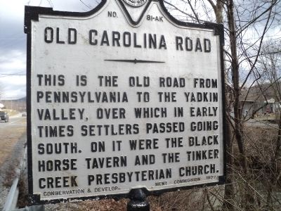 Old Carolina Road Marker. Click for full size. Old Carolina Road Marker image. Click for full size.