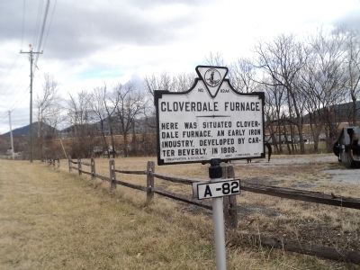 Cloverdale Furnace Marker. Click for full size. Cloverdale Furnace Marker image. Click for full size.