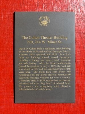 The Colton Theater Building Marker image. Click for full size.