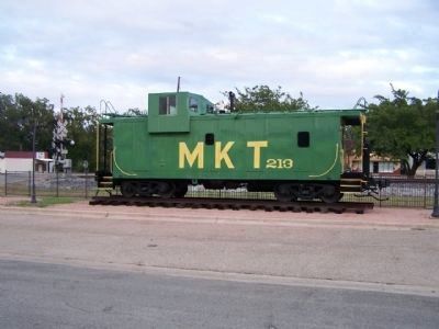 a Katy Caboose on display. Click for full size. a Katy Caboose on display image. Click for full size.
