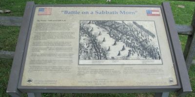 "Battle on a Sabbath Morn" Marker. Click for full size. "Battle on a Sabbath Morn" Marker image. Click for full size.