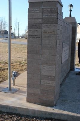 Left end of Honoring our Veterans Marker. Click for full size. Left end of Honoring our Veterans Marker image. Click for full size.
