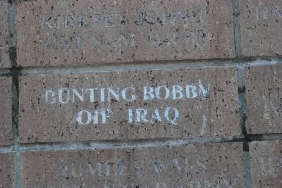 Brick for Bobby Bunting. Click for full size. Brick for Bobby Bunting image. Click for full size.