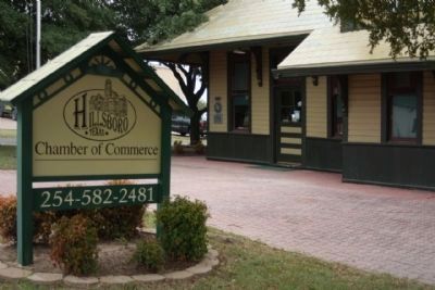 Katy Depot and Markers, now houses the Hillsboro Chamber of Commerce image. Click for full size.