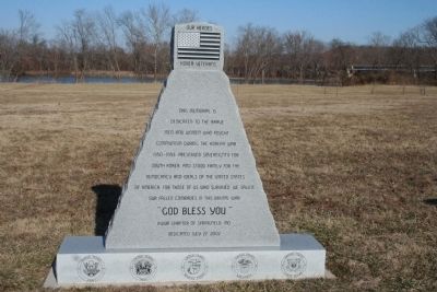 Korean War Veterans Marker. Click for full size. Korean War Veterans Marker image. Click for full size.