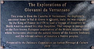 The Explorations of Giovanni da Verrazzano Marker image. Click for full size.