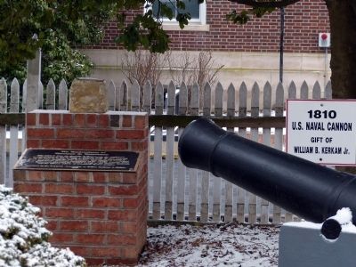 The Explorations of Giovanni da Verrazzano Marker and 1810 Cannon. Click for full size. The Explorations of Giovanni da Verrazzano Marker and 1810 Cannon image. Click for full size.