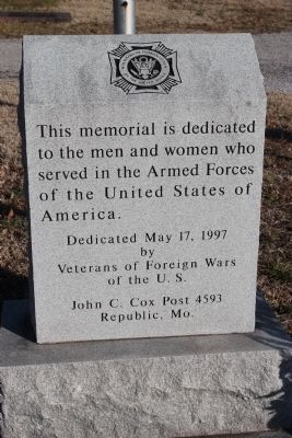 Armed Forces Memorial Marker image. Click for full size.