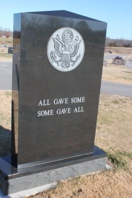 Back Side of Honoring All Those Who Served Marker image. Click for full size.