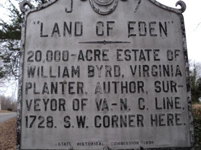“Land of Eden” Marker. Click for full size. “Land of Eden” Marker image. Click for full size.