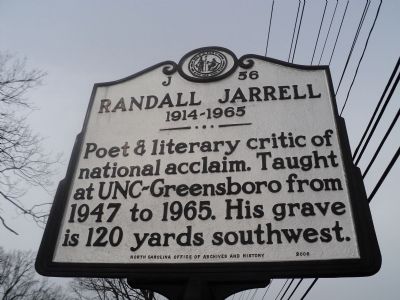 Randall Jarrell Marker image. Click for full size.