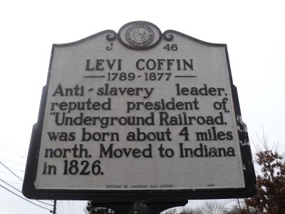 Levi Coffin Marker image. Click for full size.