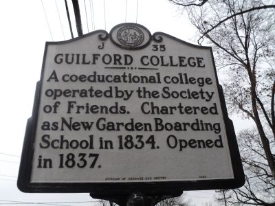 Guilford College Marker image. Click for full size.