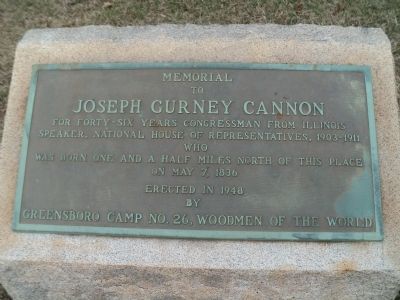 Joseph Gurney Cannon Marker image. Click for full size.