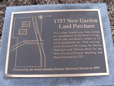 1757 New Garden Land Purchase Marker image. Click for full size.