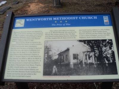 Wentworth Methodist Church Marker image. Click for full size.