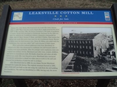 Leaksville Cotton Mill Marker image. Click for full size.