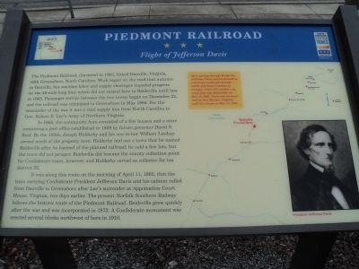 Piedmont Railroad Marker image. Click for full size.