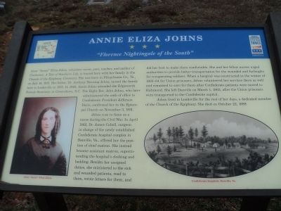 Annie Eliza Johns Marker. Click for full size. Annie Eliza Johns Marker image. Click for full size.