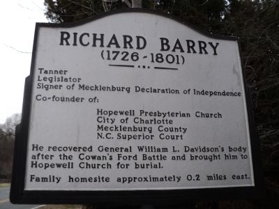 Richard Barry Marker. Click for full size. Richard Barry Marker image. Click for full size.