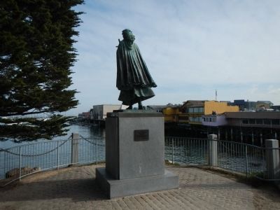 Santa Rosalia Statue Overlooking Monterey Harbor. Click for full size. Santa Rosalia Statue Overlooking Monterey Harbor image. Click for full size.