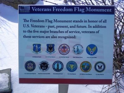 Veterans Freedom Flag Monument Marker. Click for full size. Veterans Freedom Flag Monument Marker image. Click for full size.