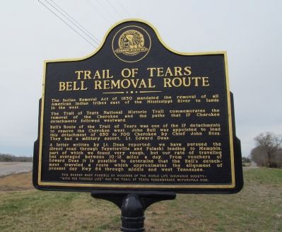 Trail of Tears Marker. Click for full size. Trail of Tears Marker image. Click for full size.