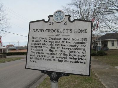 David Crockett's Home Marker image. Click for full size.