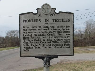Pioneers in Textiles Marker image. Click for full size.