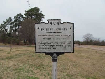 Fayette County Marker. Click for full size. Fayette County Marker image. Click for full size.